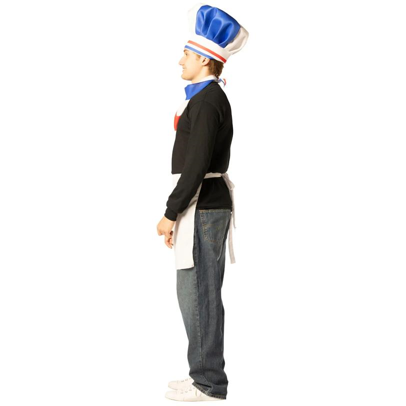 Adults French Chef Hat, Scarf & Apron Costume