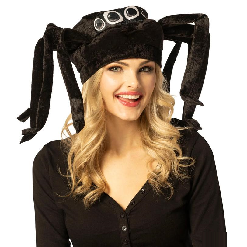 Adults 3D Black Spider Hat Costume Accessory