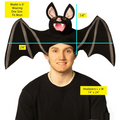 Adults Smiling Black Bat Hat with Wings Costume Accessory