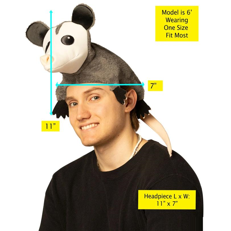 Adults Opossum Body Hat Costume Accessory