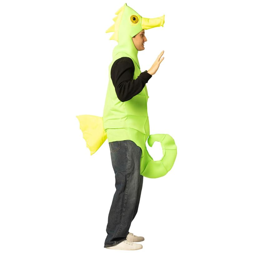 Adults Glow-in-the-Dark Green Seahorse Tunic Costume