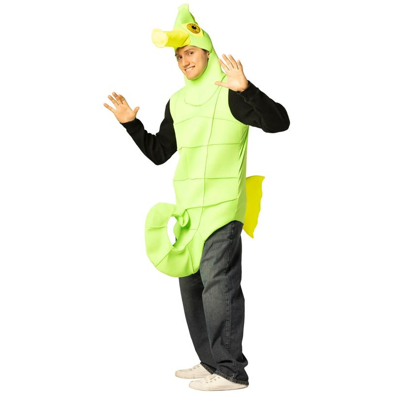 Adults Glow-in-the-Dark Green Seahorse Tunic Costume
