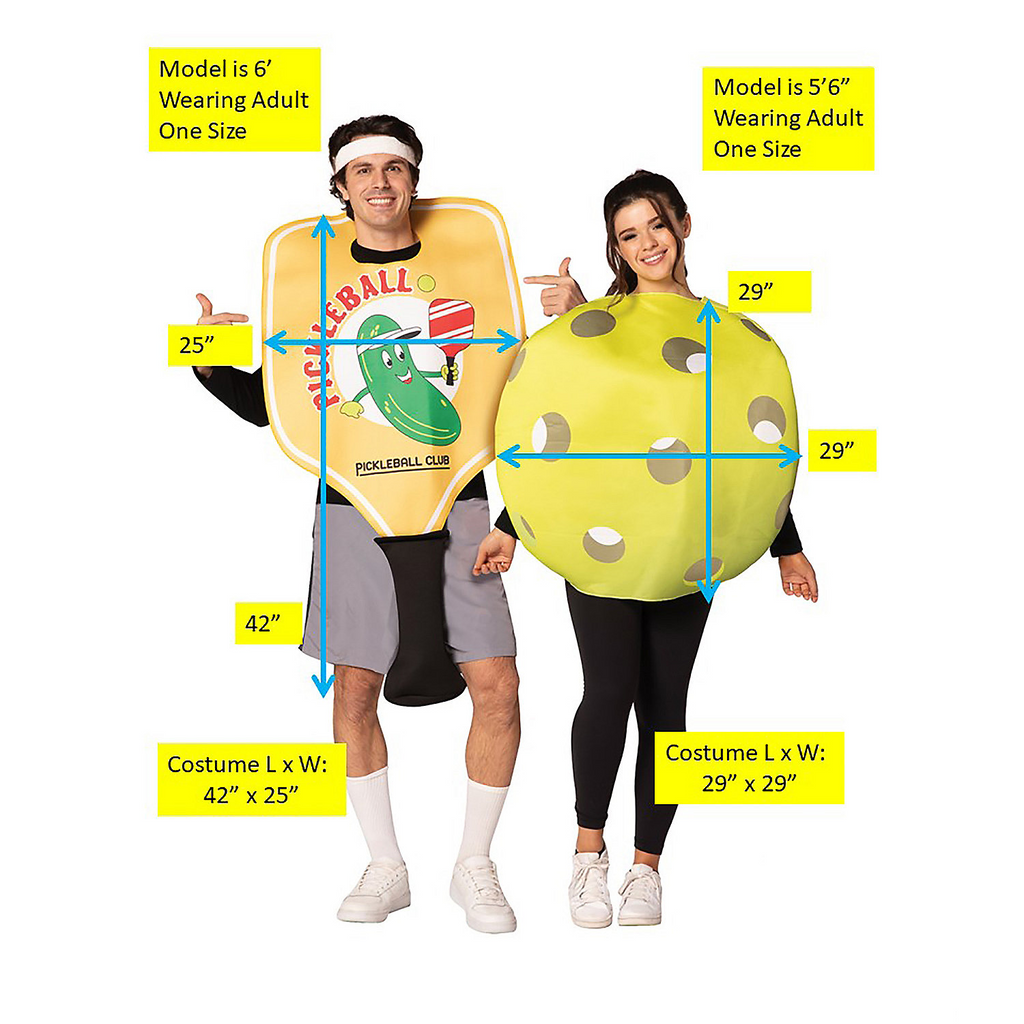 Pickle Ball Paddle/Ball Couple Costume