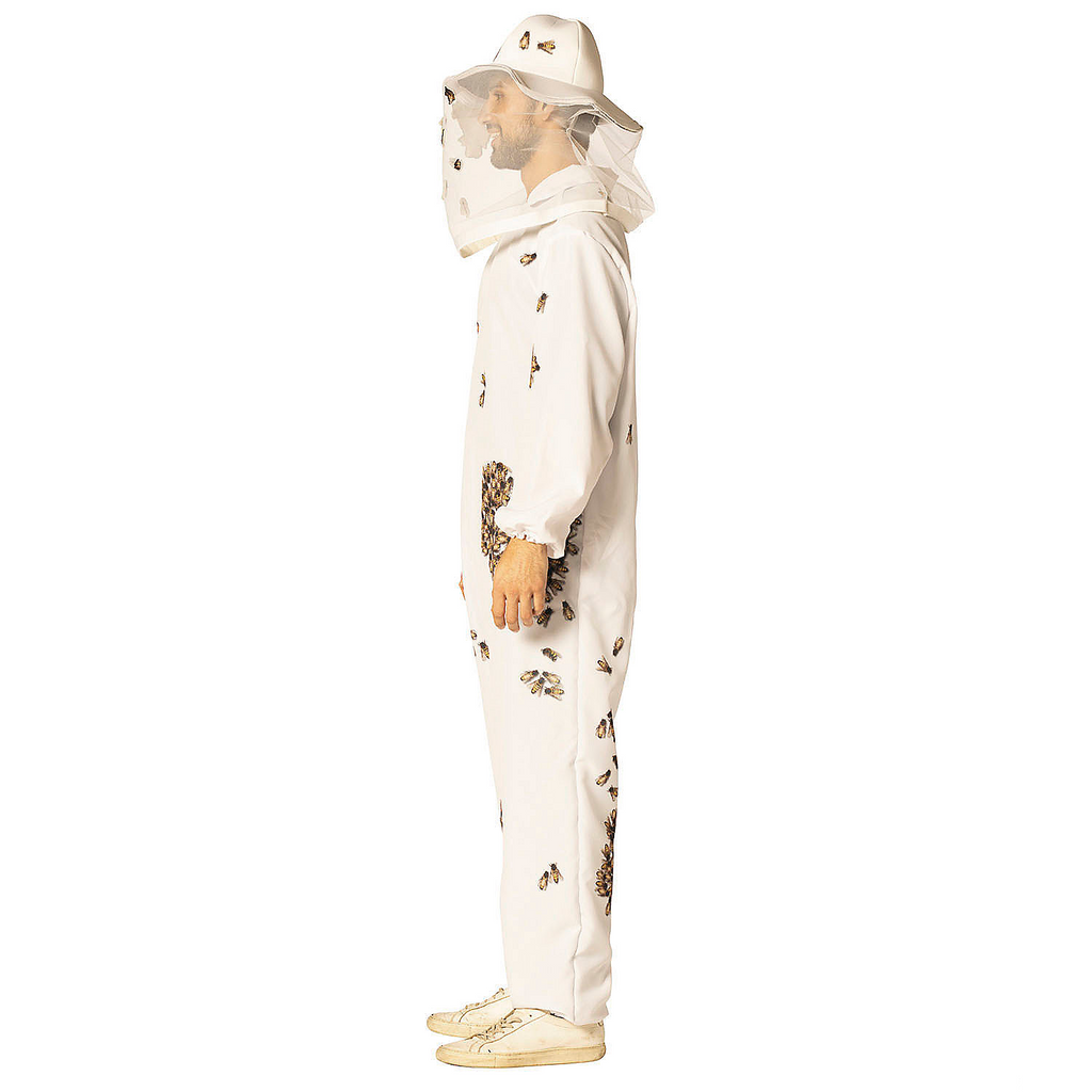 Adults Beekeeper with Printed Bees Jumpsuit Costume