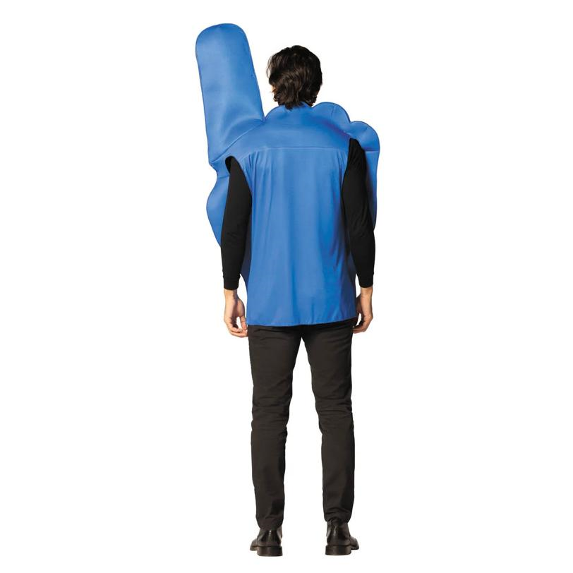 Adults Blue Team Spirit #1 Foam Finger Tunic Costume