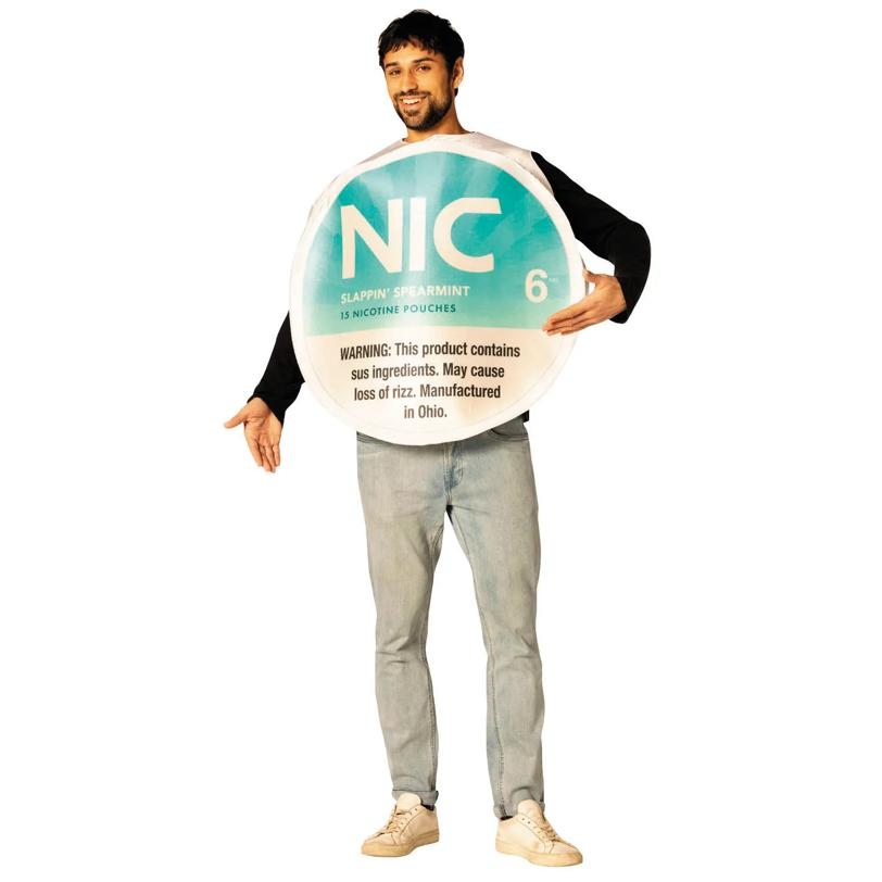 Adults Nic Slappin' Spearmint Nicotine Pouches Tunic Costume
