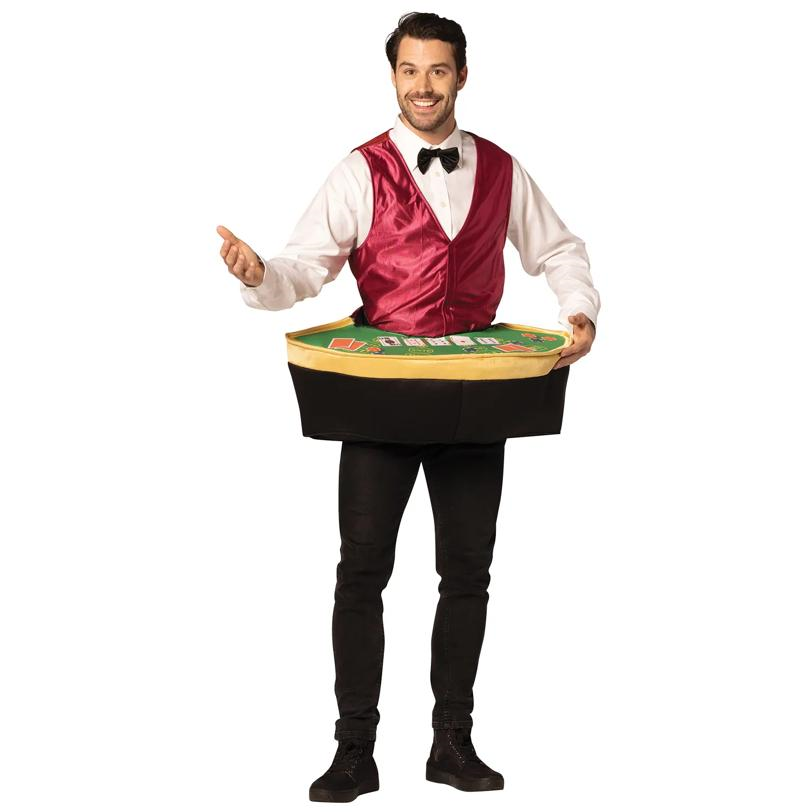 Adult's Poker Dealer with Table Costume