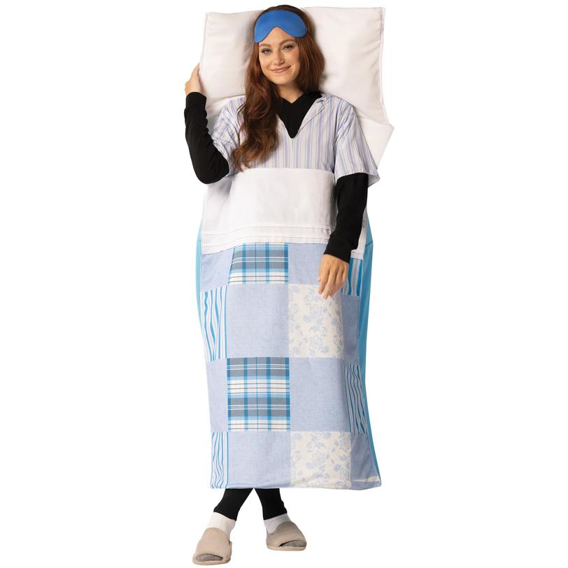 Adult's Sleeping Bed with Pillow & Comforter Costume