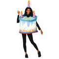 Adult's Happy Birthday Confetti Cake with Candle Costume