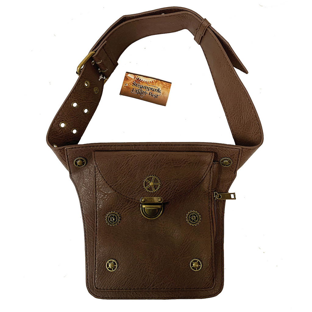 GEAR STUDDED BELT W/POUCH