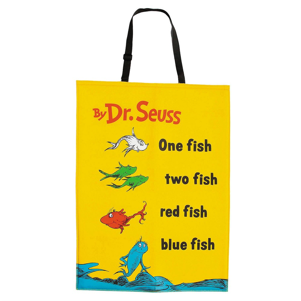 Adults Dr. Seuss One fish, two fish, red fish, blue fish Quick Change Book Cover Costume