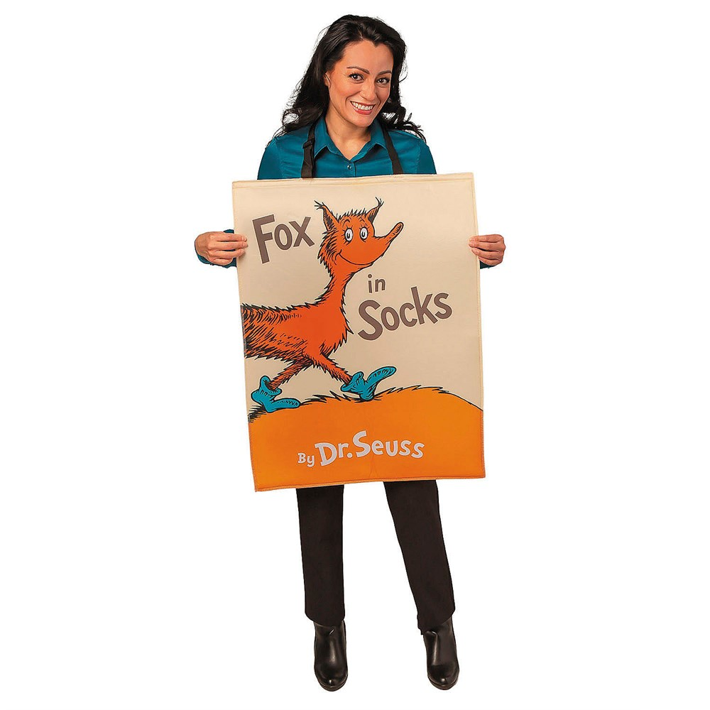 Adults Dr. Seuss Fox in Socks Quick Change Book Cover Costume