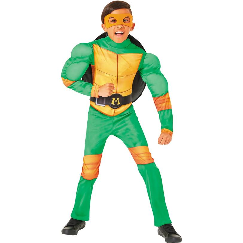 Kids Teenage Mutant Ninja Turtles Movie Michelangelo Jumpsuit Costume