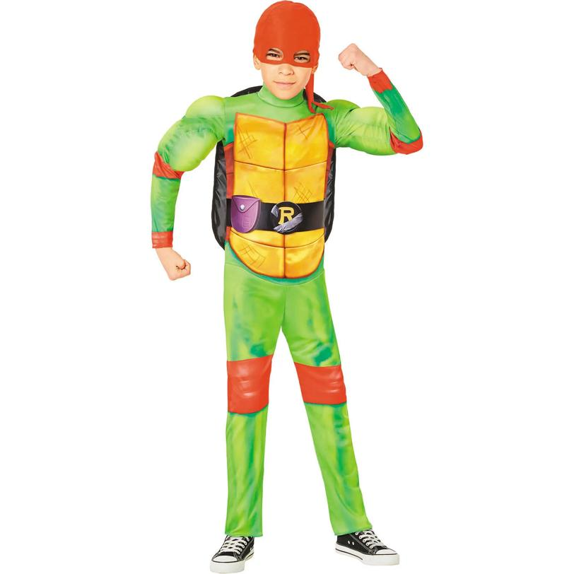 Kids Teenage Mutant Ninja Turtles Movie Raphael Jumpsuit Costume