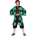 Kids Demon Slayer: Kimetsu no Yaiba Tanjiro Kamado Jumpsuit Costume