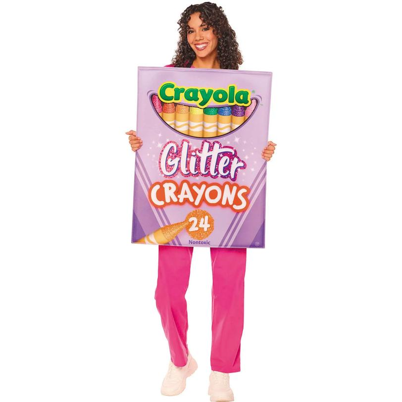 Adults Quik Change Crayola Glitter Crayon Box Costume