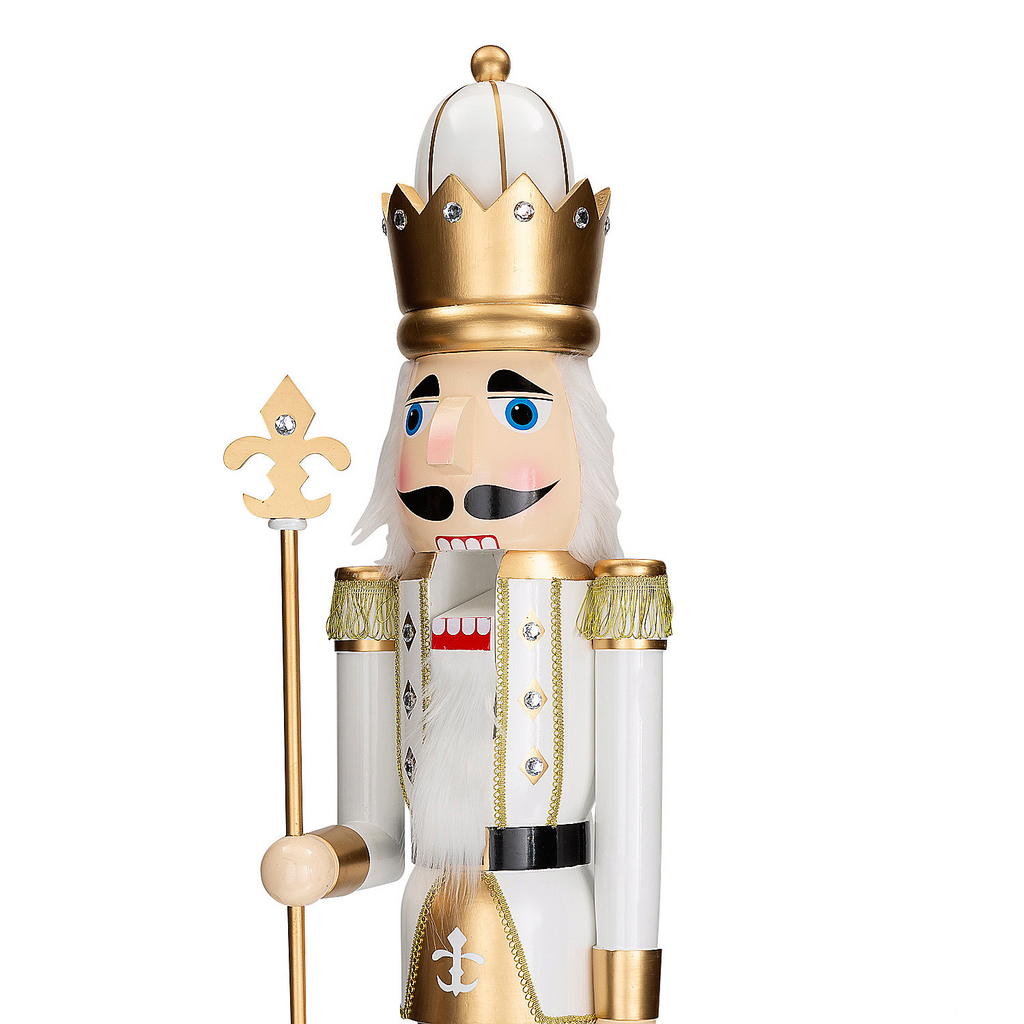 5 Ft. Giant Classic Gold Wood Holiday Nutcracker with Scepter