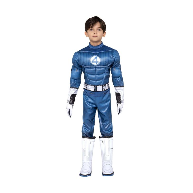 Kids Qualux Marvel The Fantastic Four: First Steps Mr. Fantastic Jumpsuit Costume