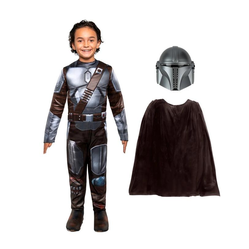 Kids Qualux Star Wars: The Mandalorian and Grogu Mandalorian Jumpsuit Costume
