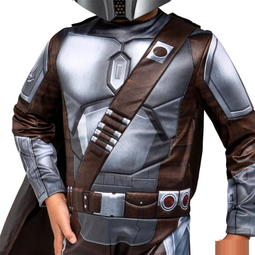 Kids Qualux Star Wars: The Mandalorian and Grogu Mandalorian Jumpsuit Costume
