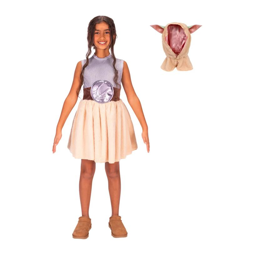 Kids Star Wars: The Mandalorian and Grogu Grogu Hooded Dress Costume