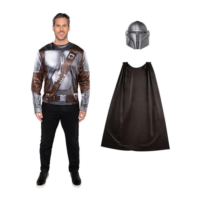 Adults Star Wars: The Mandalorian and Grogu Mandalorian Top & Mask Costume