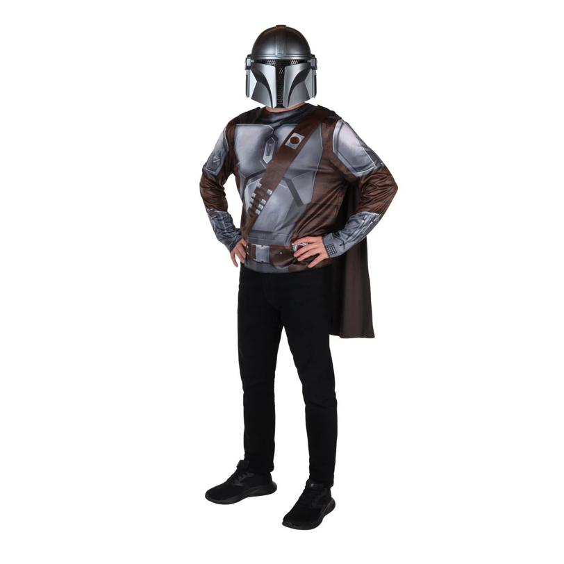 Adults Star Wars: The Mandalorian and Grogu Mandalorian Top & Mask Costume