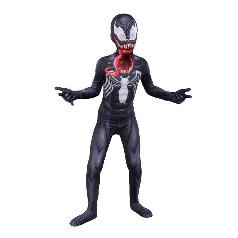 Kids Zentai Marvel Venom Jumpsuit Costume