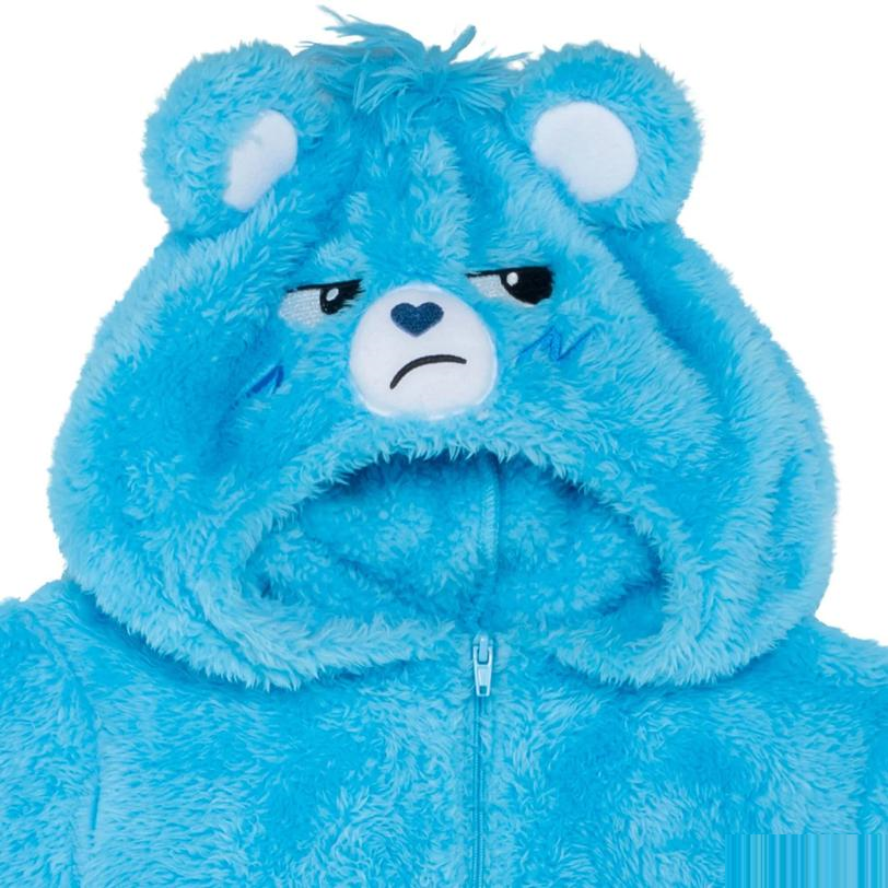 Toddler Deluxe Care Bears Grumpy Bear Hooded Jumpsuit Costume