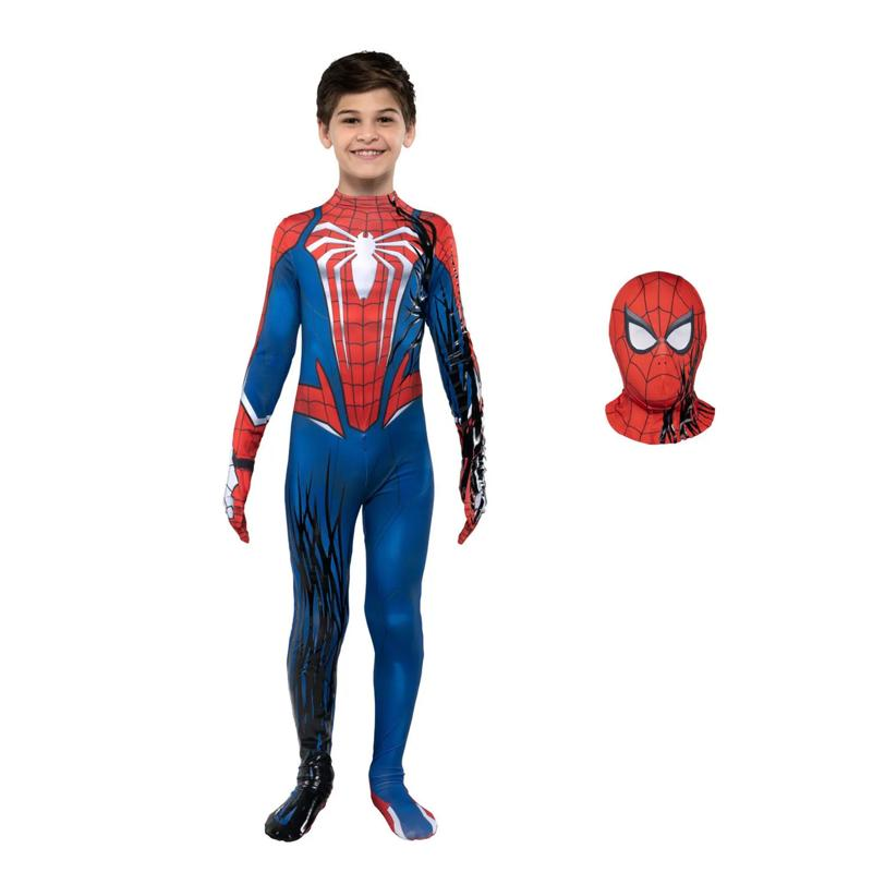Kids Zentai Marvel Spider-Man 2 Advanced Suit 2.0 Symbiote Takeover Costume