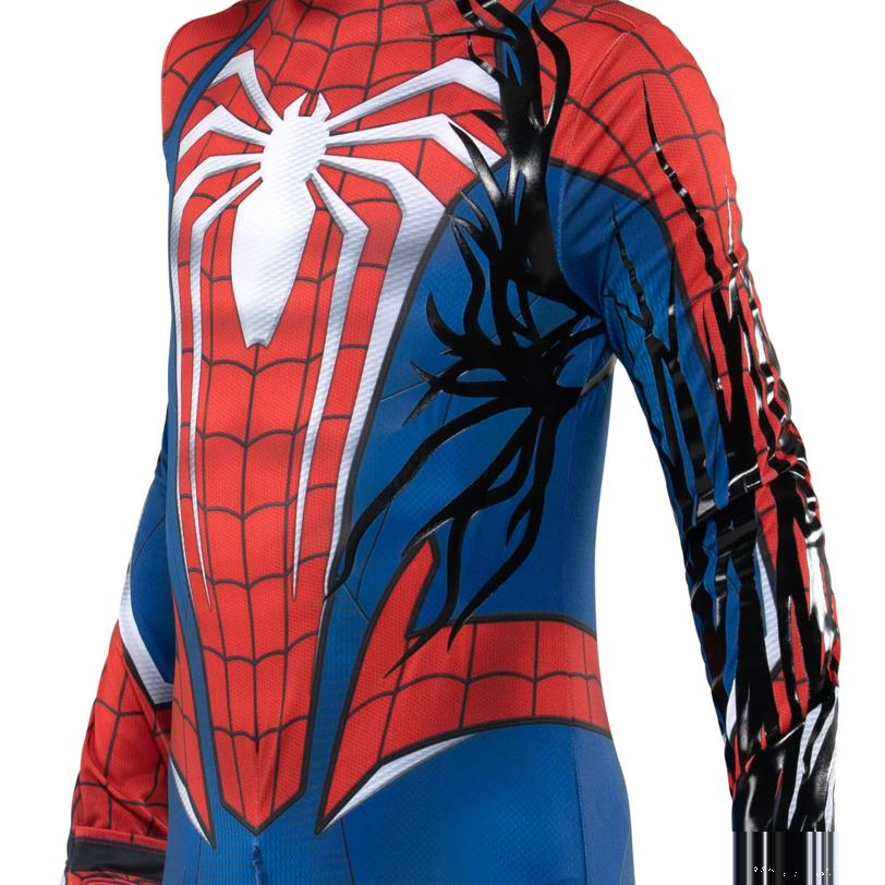 Kids Zentai Marvel Spider-Man 2 Advanced Suit 2.0 Symbiote Takeover Costume