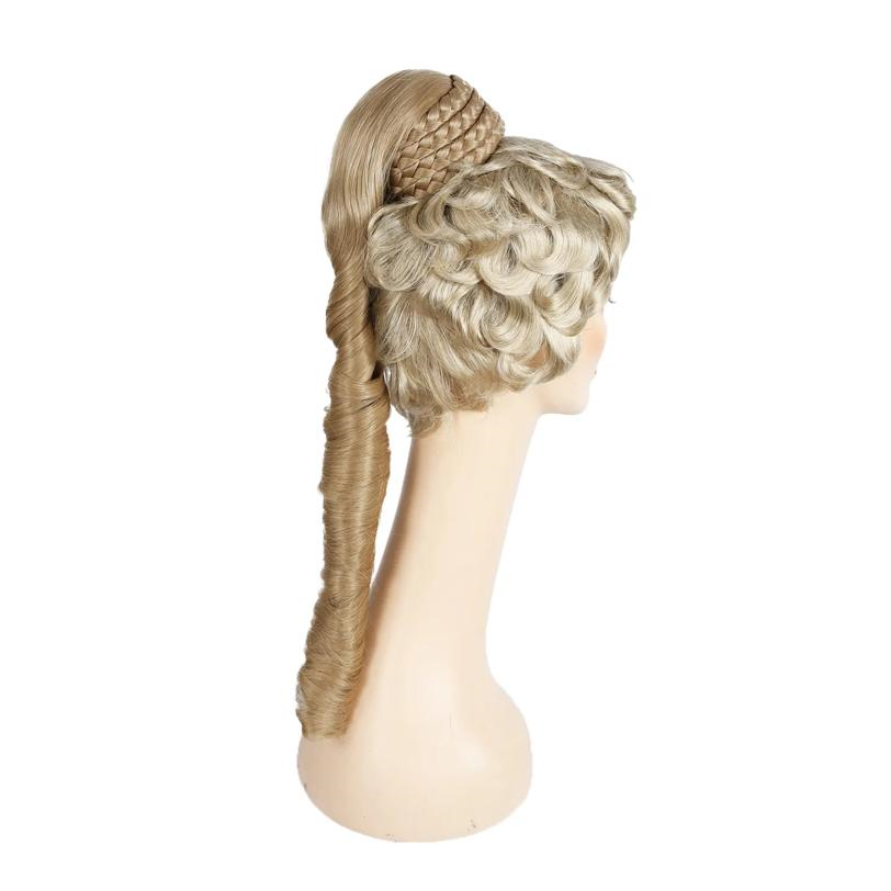 Genie Ponytail with Braided Base Headpiece Light Gold Blonde 24 30"