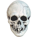 Adults White Night Owl Skull Plastic Overhead Mask