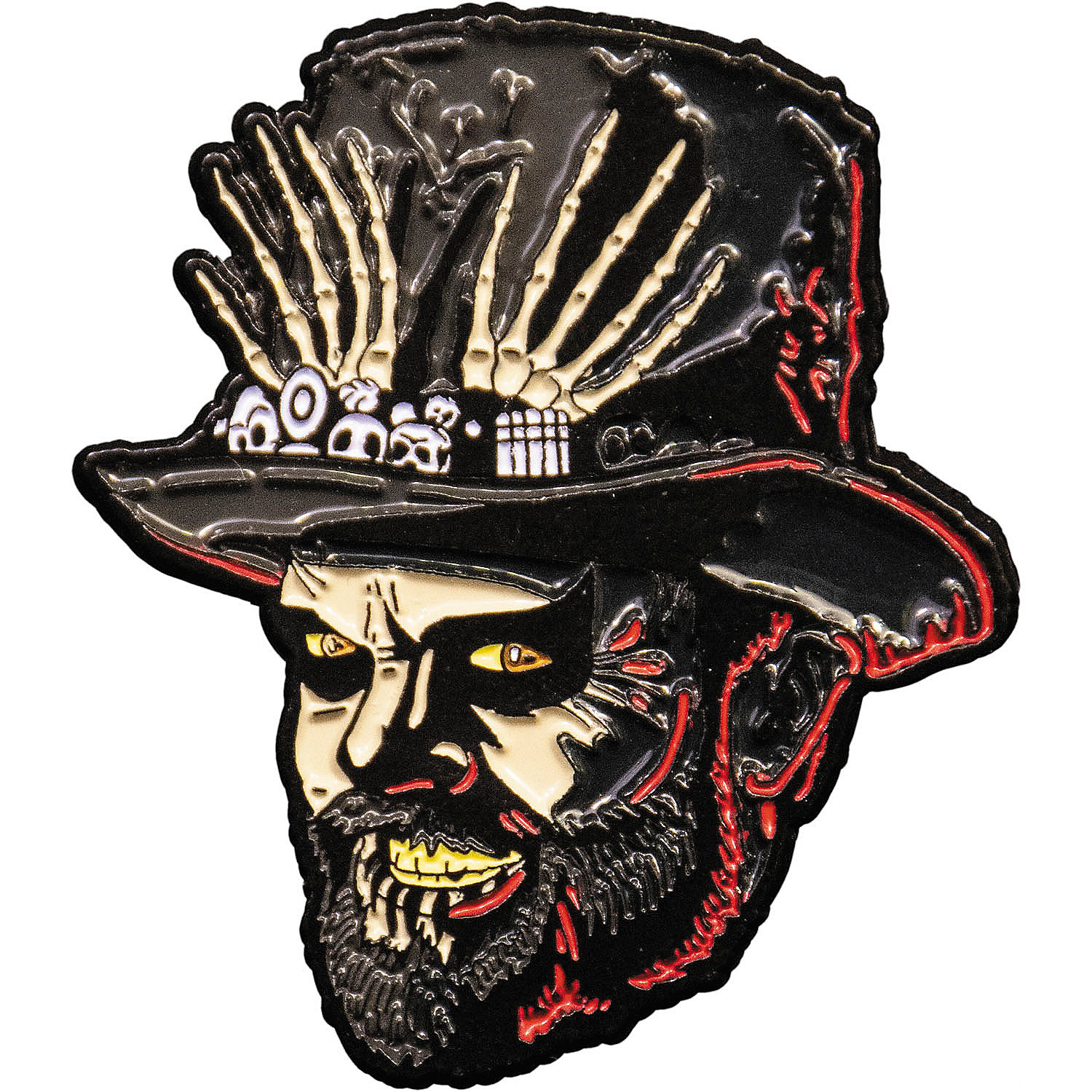 Candy CornT Dr. Death Monster Face Full-Color Enamel Pin 1 3/4"