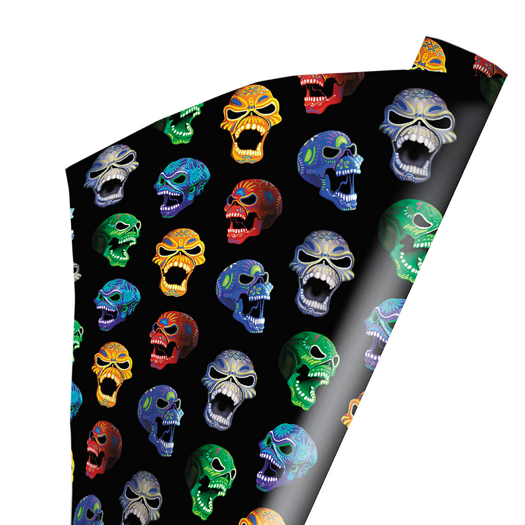 Wrapped in Terror Iron Maiden Nights of the Dead Wrapping Paper 96" x 30"