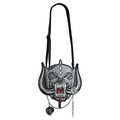 13" Motrhead Warpig Head Vegan Leather Bag with Skull Coin Purse