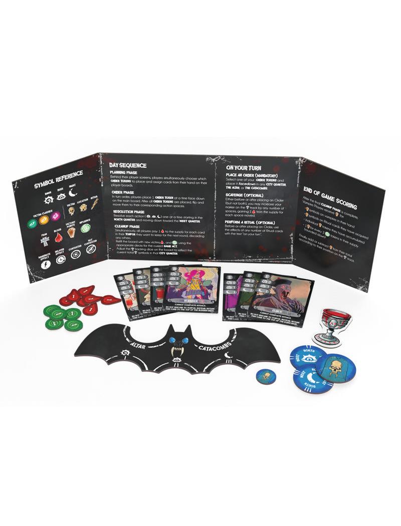 Blood Orders Vampire-Themed Board Game for 2 to 4 Players