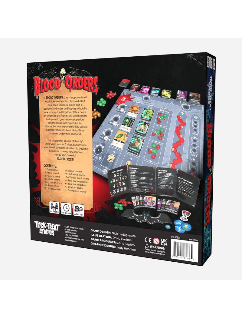 Blood Orders Vampire-Themed Board Game for 2 to 4 Players
