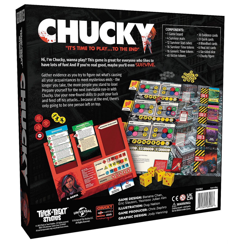 Child's Play Chucky Board Game for 2 to 4 Players