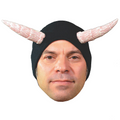 Adults Devils Cap Knit Hat with Horns - One Size