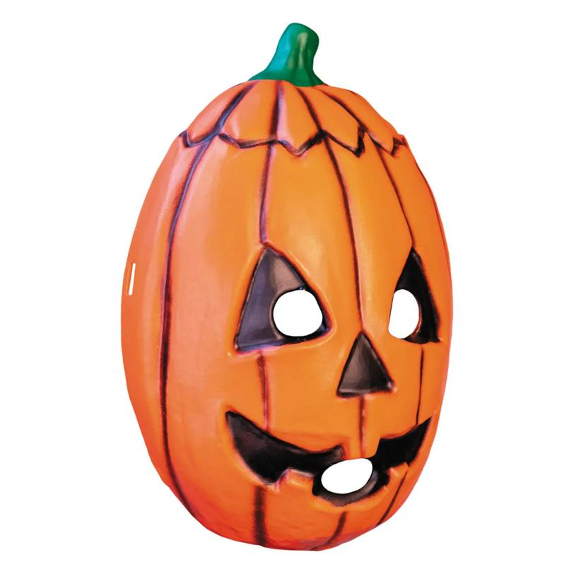 Adults Don Post Studios Orange Pumpkin Face Injection Molded Plastic Mask - One Size