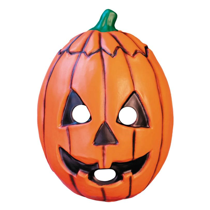 Adults Don Post Studios Orange Pumpkin Face Injection Molded Plastic Mask - One Size