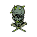 Toxictoons Zombie Kook! Face Full-Color Enamel Pin 1 1/2"