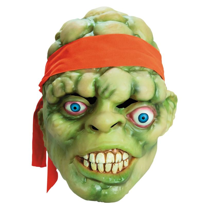 Adults Toxic Crusaders Glow-in-the-Dark Toxie Vinyl Overhead Mask - One Size