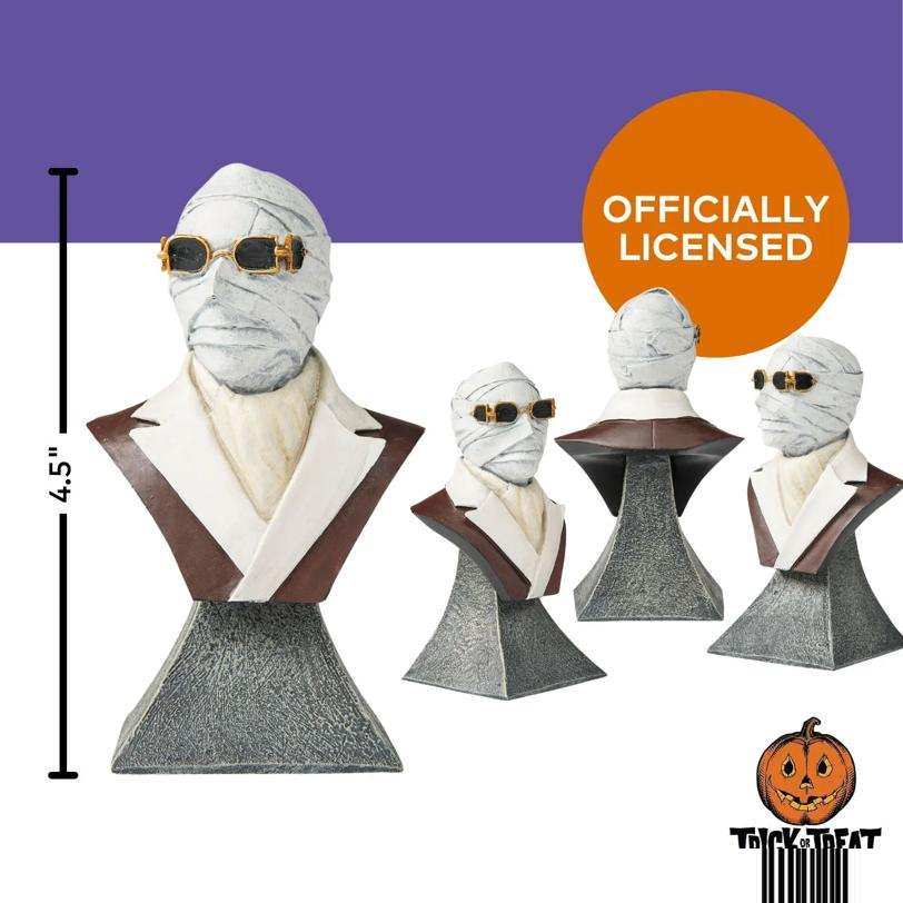Universal Classic Monsters The Invisible Man Mini Bust Halloween Decoration