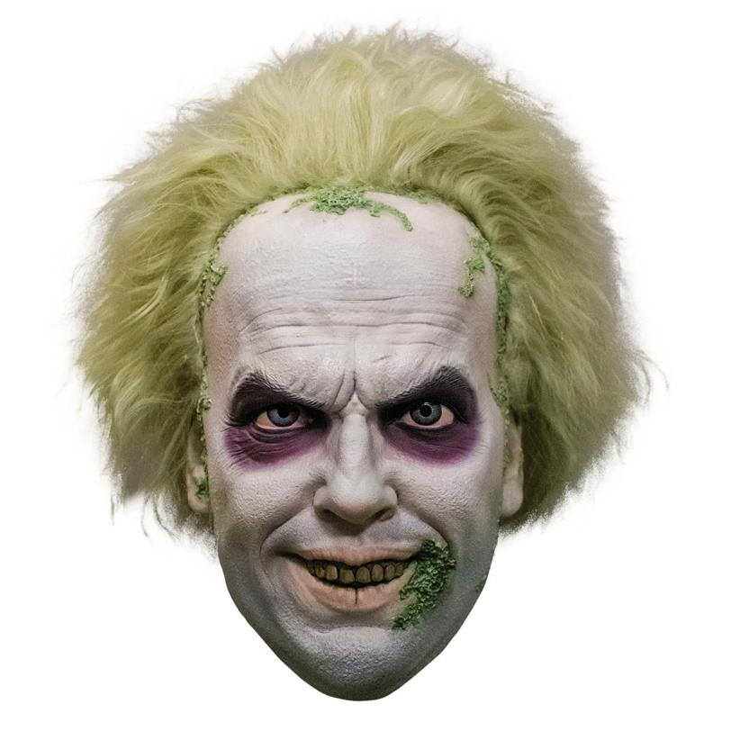 Beetlejuice Deluxe Beetlejuice Overhead Plastic Mask with Hair-One Size