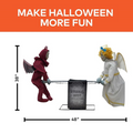 4 Ft. x 3 Ft. Animated Eternal Rest Angel & Devil Seesaw Halloween Decoration