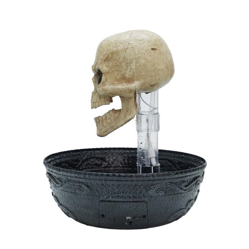 14" Bleeding Skull Fountain Halloween Decoration