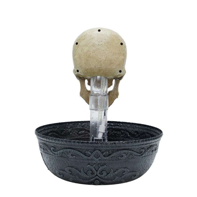 14" Bleeding Skull Fountain Halloween Decoration