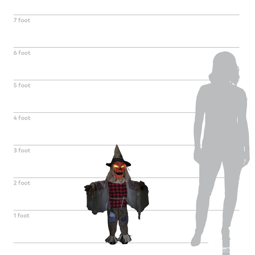 Twitching Scarecrow Animated Prop 36"